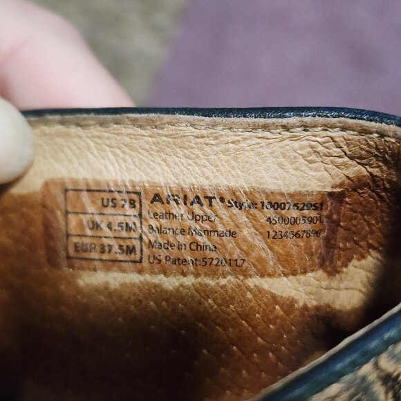 Ariat Wedge Thong Sandals Women's Size 7 Brown Color Western - Picture 7 of 7